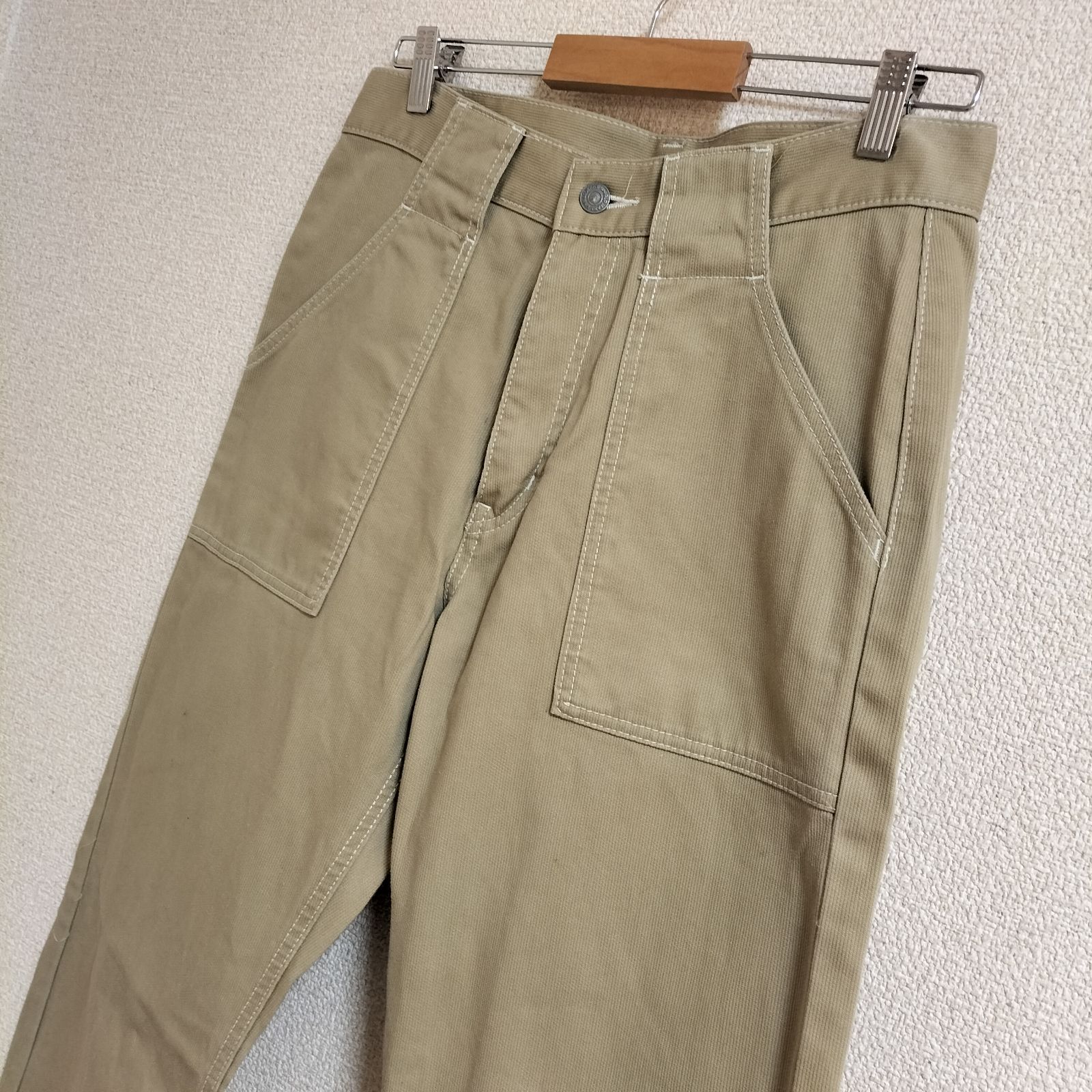 美品☆00s OLD UNIQLO 旧タグ ピケ ベイカーパンツ ワーク ミリタリー 