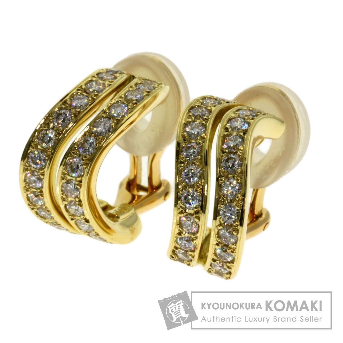 MIKIMOTO ミキモト ダイヤモンド イヤリング K18YG レディース