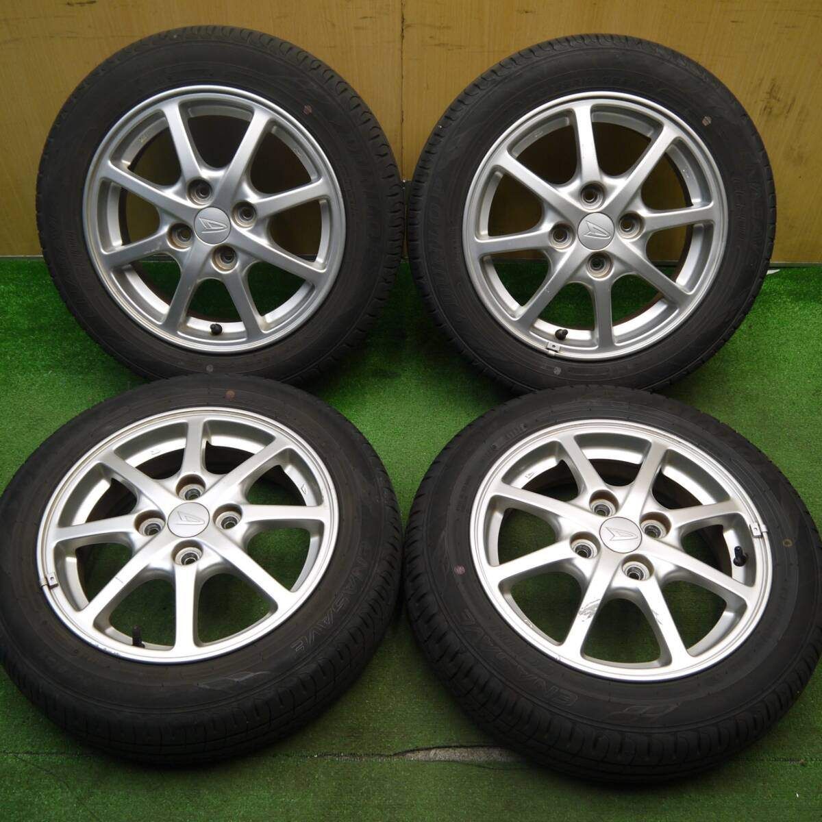 ダイハツ 純正ホイール 155/65R14◆ダンロップエナセーブ　ミライース　ホイール美品/タイヤおまけ程度　4穴　PCD 100　軽自動車　千葉県 ダイハツ純正ホイールセット155/65R14 極上品入荷！【本日の一品