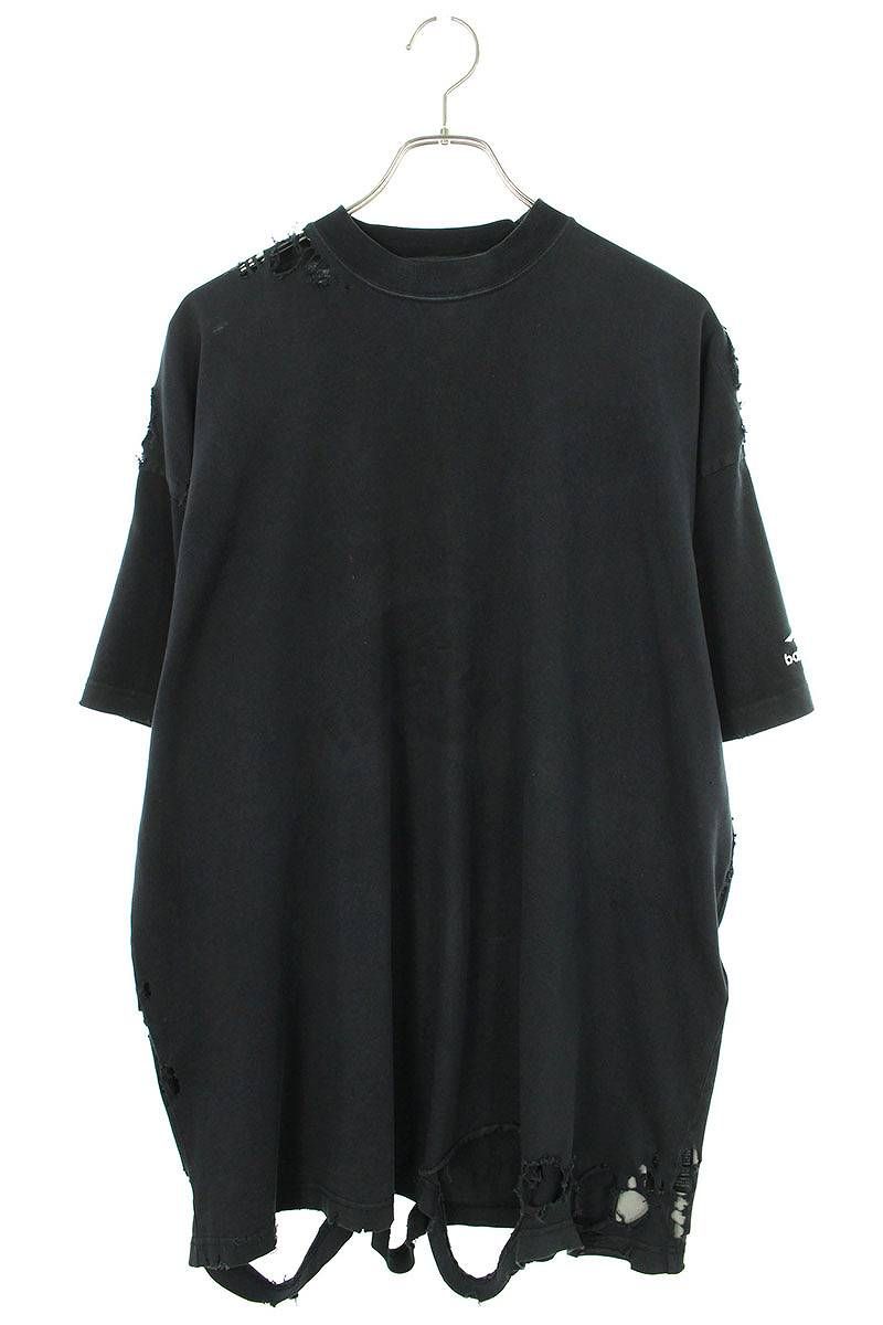 バレンシアガ 22SS OVERSIZED REPAIRED T-SHIRT 704056 TMVA5