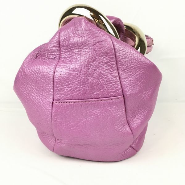 収納袋/タグ付き JIMMY CHOO/ジミーチュウ ハンドバッグ ピンク リング