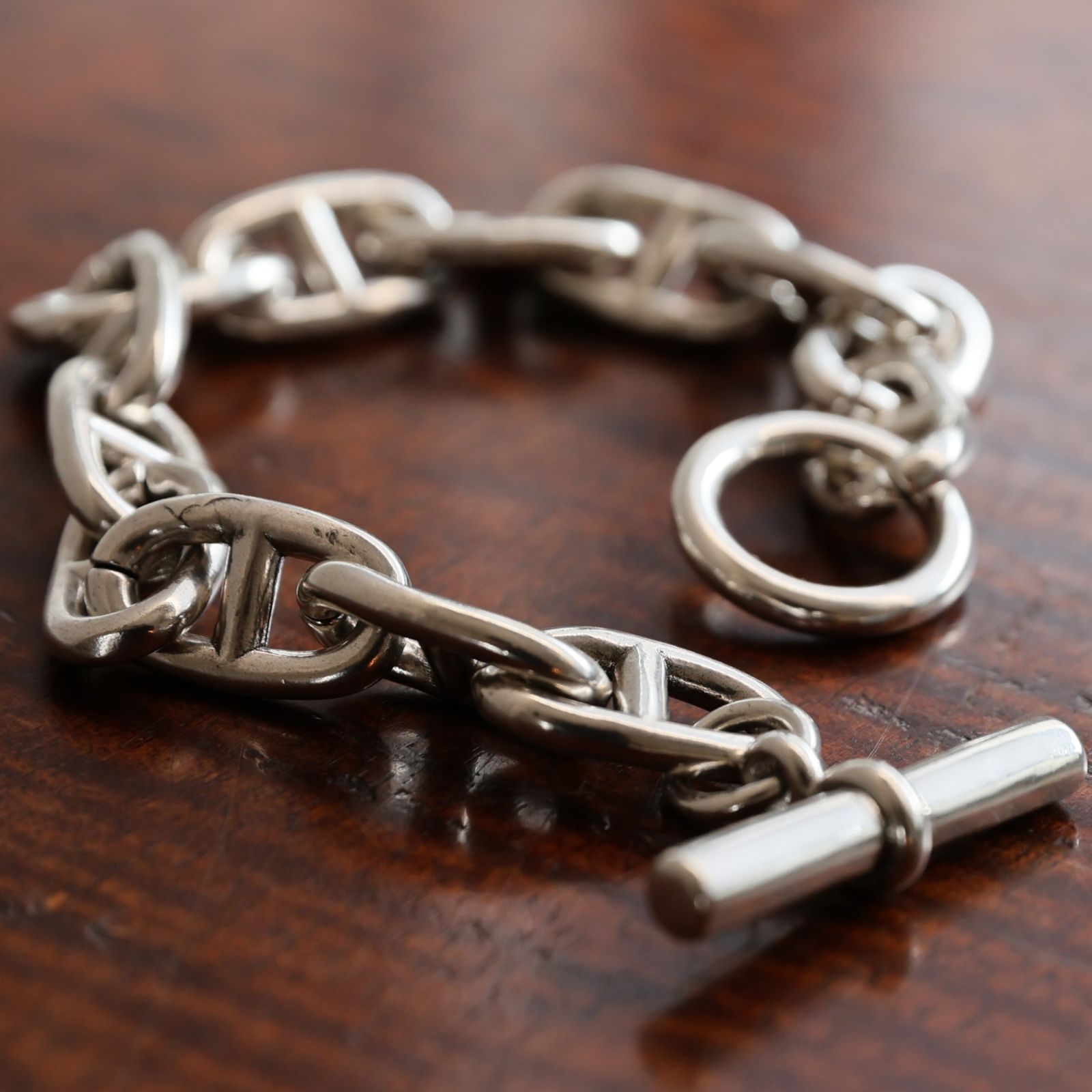 メキシカン VINTAGE ブレスレット アンカーチェーン S925刻印 シルバー
