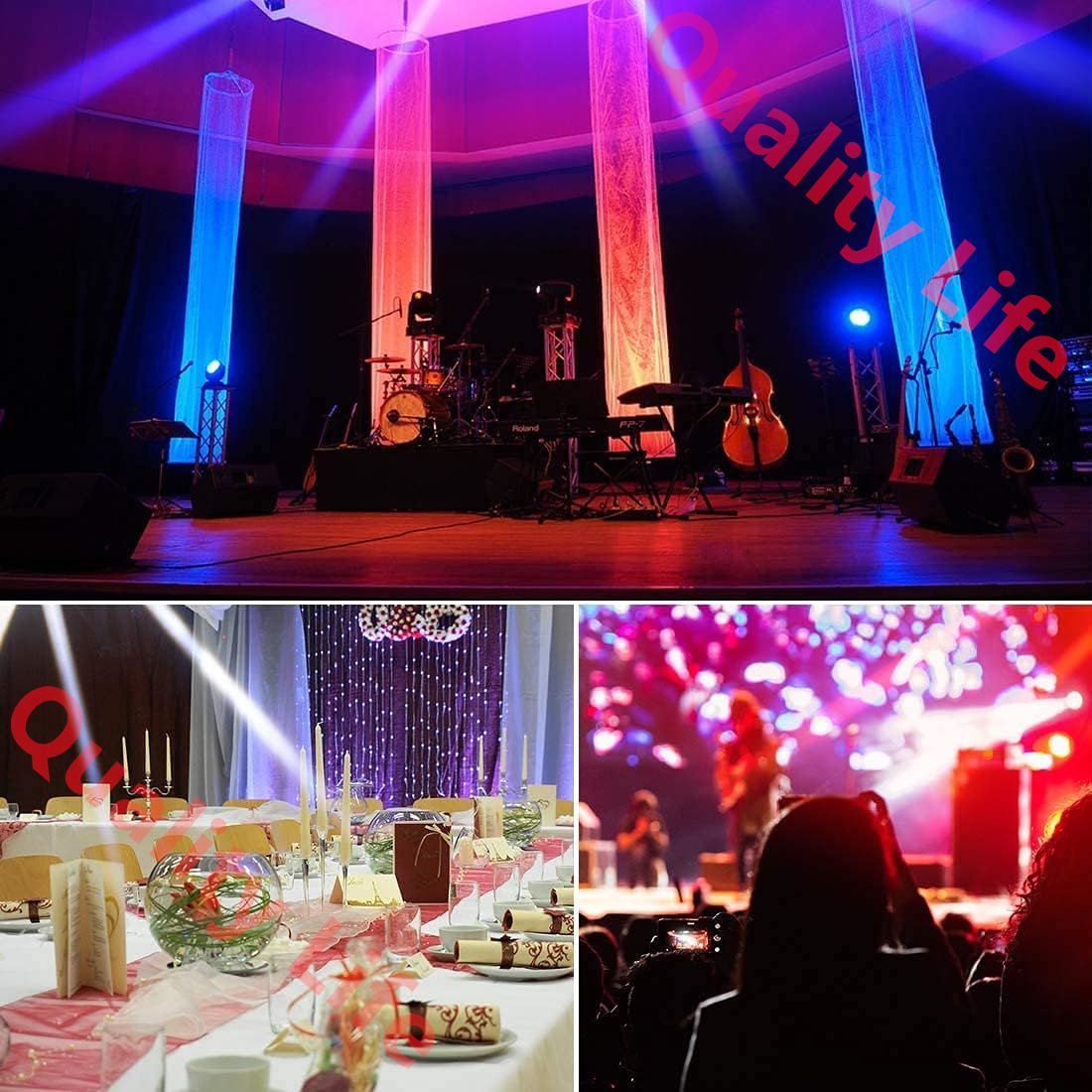 ワゴンセールも実施中。 ムービングヘッドライト 舞台照明 LEDステージライト 370mW RGBW 9x10W 4-in-1 DMX512 ムービングライト ディスコライト ストロボ効果 ステージ照明ライト LED照明 dj party light回転 1pack 送料無料で新登場！