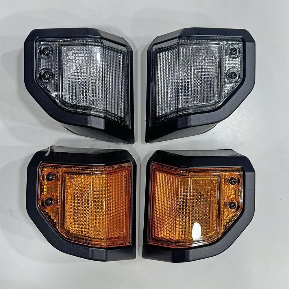 トヨタ ランドクルーザー LC70 LC76 LC78 LC79 2025年 角型ウインカー レンズカバー 外装パーツ ホワイト|イエロー