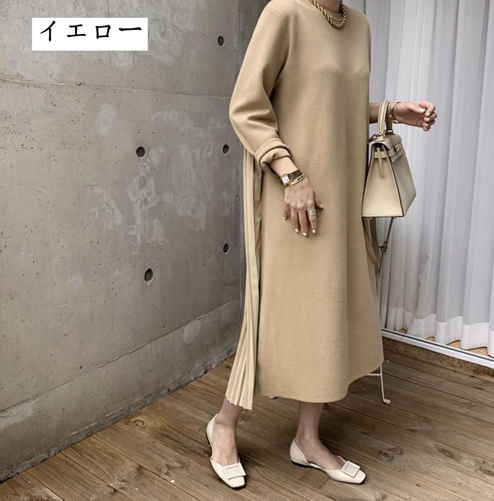 ワンピース 長袖 レディース ロングワンピース 切り替え カジュアル フォーマル 通勤 通学 大人 Aライン 体型カバー フ ワンピスター 秋冬 せ オフィス シンプル 20代 30代 40代xkmilyx108 DZ20