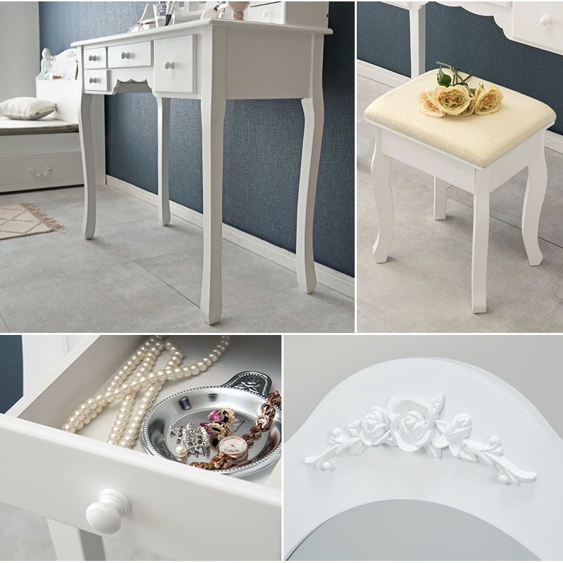 三面鏡 ドレッサーセット（ホワイト）スツール付き [8601] - メルカリ