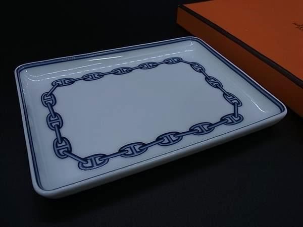 □新品同様□ HERMES エルメス シェーヌダンクル プレート お皿 □新品同様□ HERMES エルメス シェーヌダンクル プレート お皿