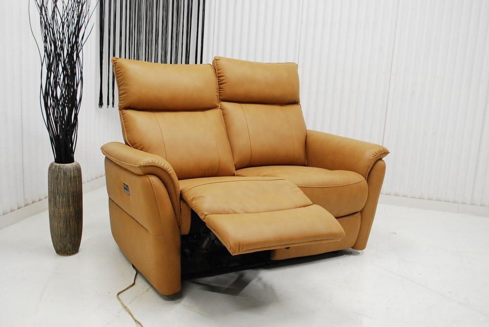 ソファー キャメルイエロー251002-NLK570電動2p-ye