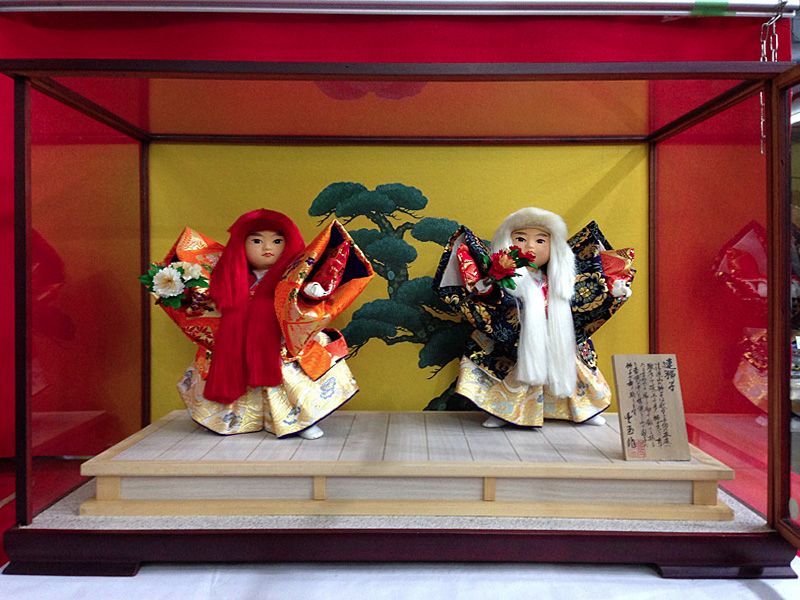 豊玉作　連獅子/大型　ケース入　浮世人形　  極美品 日本人形 豊玉作 連獅子/大型 ケース入り 浮世人形 極美品