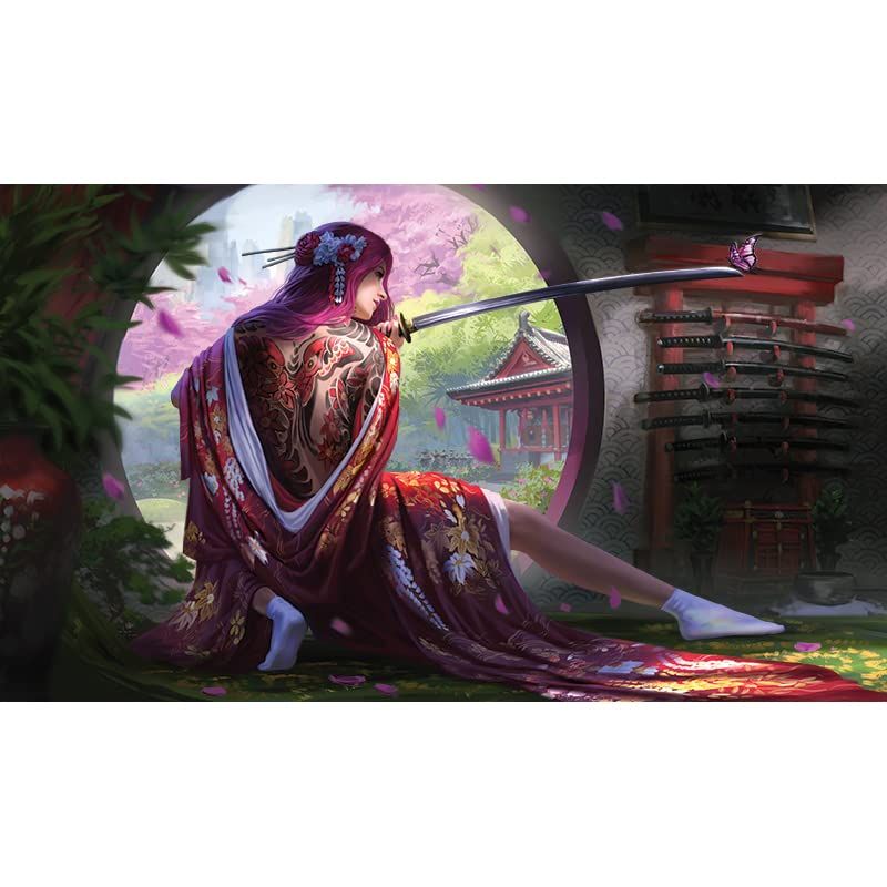 Fantasy North - バタフライ - TCG プレイマットとマウスパッド - 24 x 14インチ