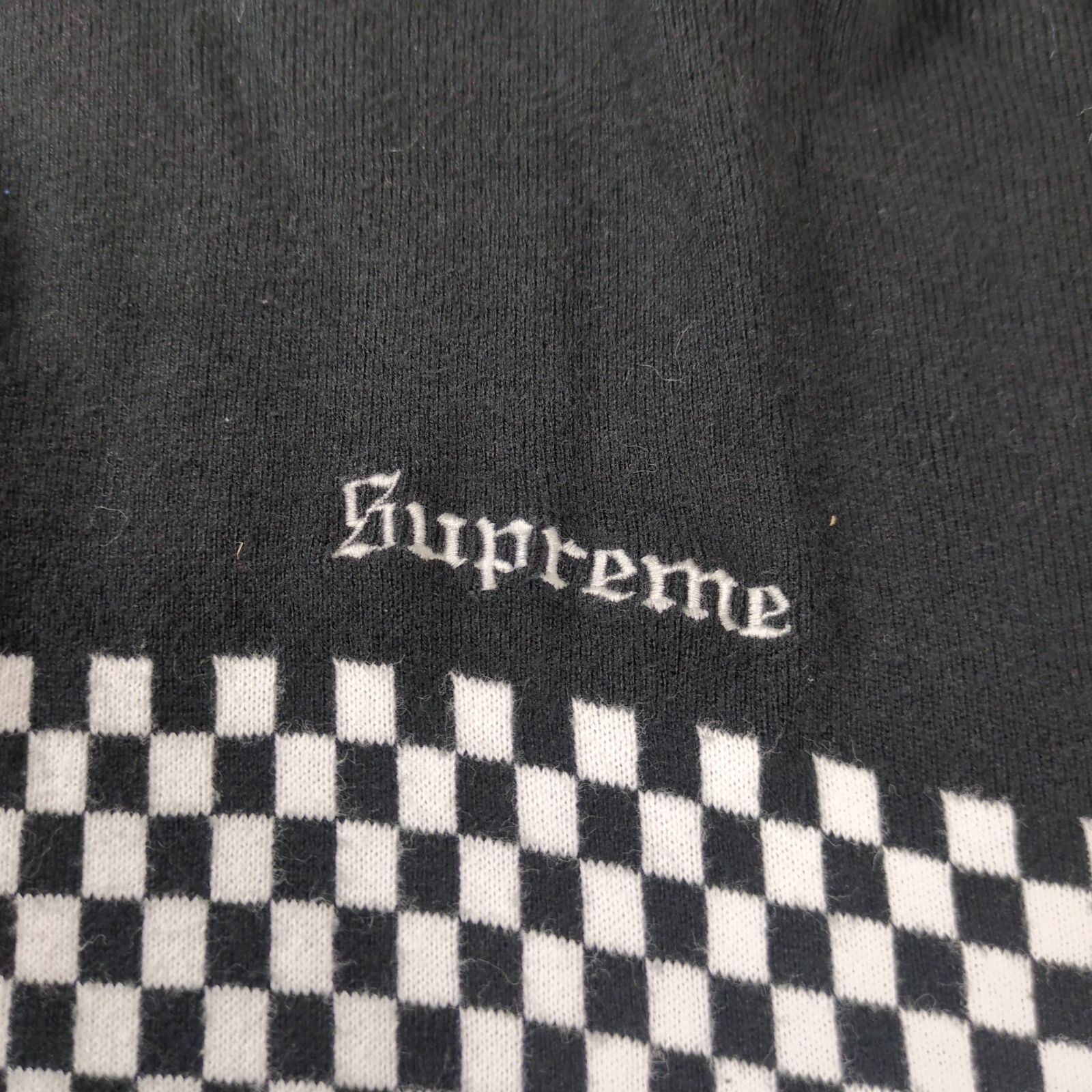Supreme 2018SS Checkered Panel Crewneck Sweater - メルカリ