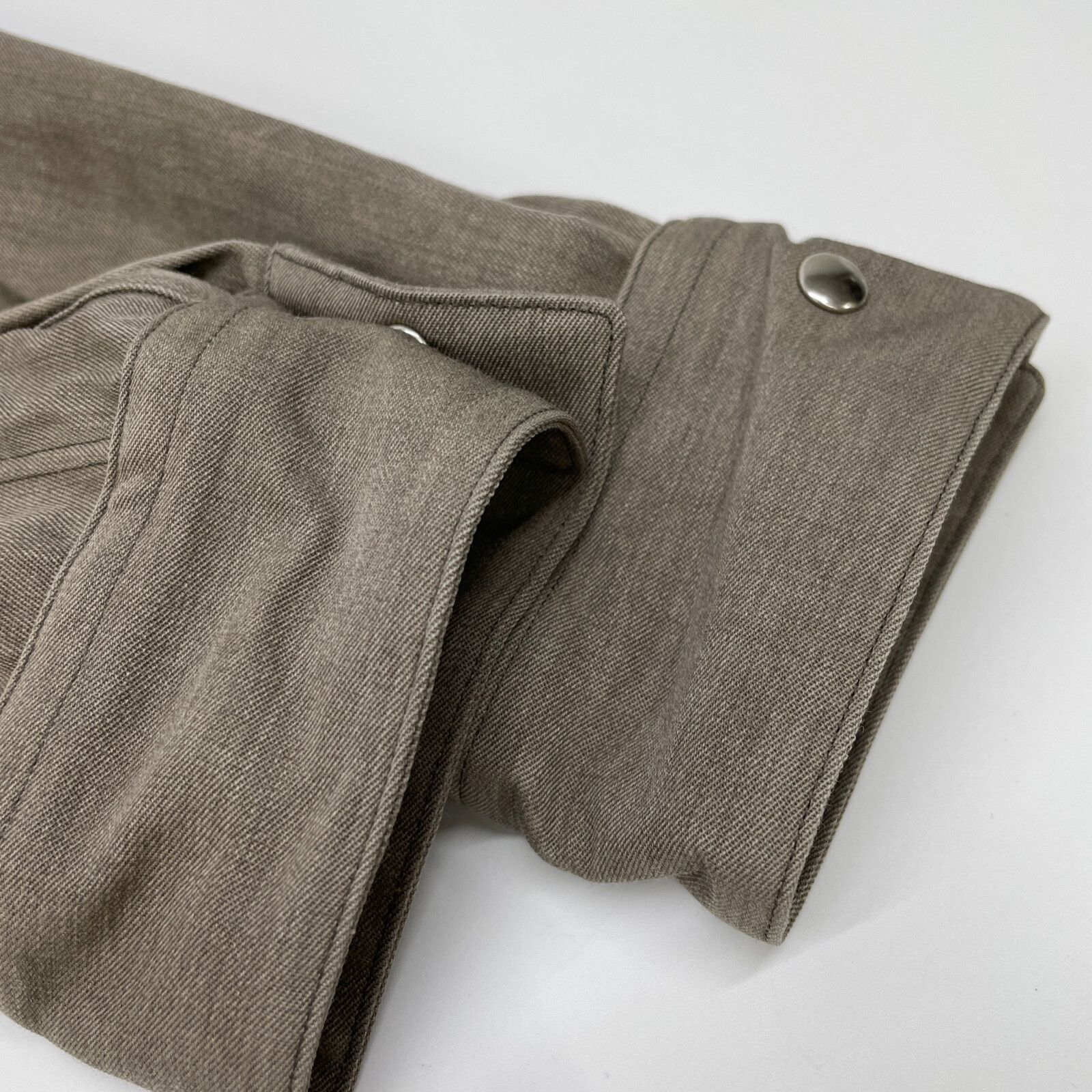 【定価59400円】NULABEL ナチュラルダイ ウールギャバジン シャツ 定価59400円】NULABEL ナチュラルダイ ウールギャバジン シャツ