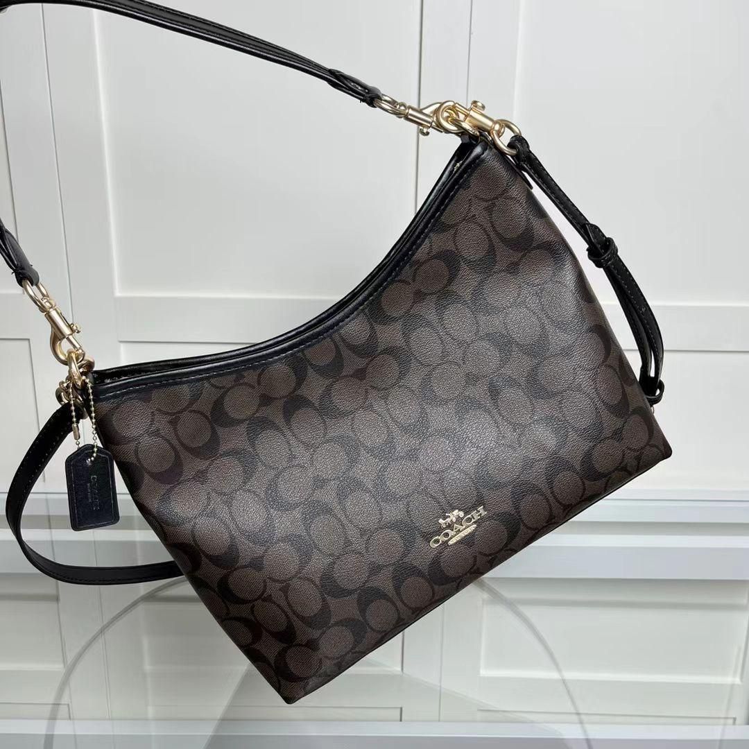 未使用 COACH CQ185 ショルダーバッグ ブラック シグネチャー 黒 新品未使用☆コーチ COACH シグネチャー ショルダーバッグ 黒 未使用