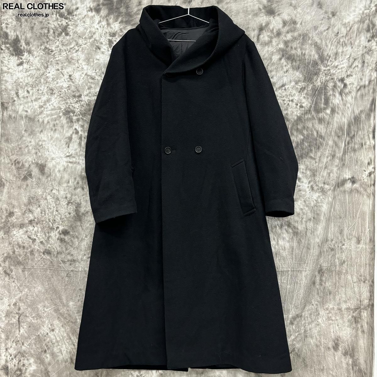 Yohji Yamamoto POUR HOMME/ヨウジヤマモト プールオム 21AW エアリーモッサフーデットダブルコート HE-C18-508/1  - メルカリ