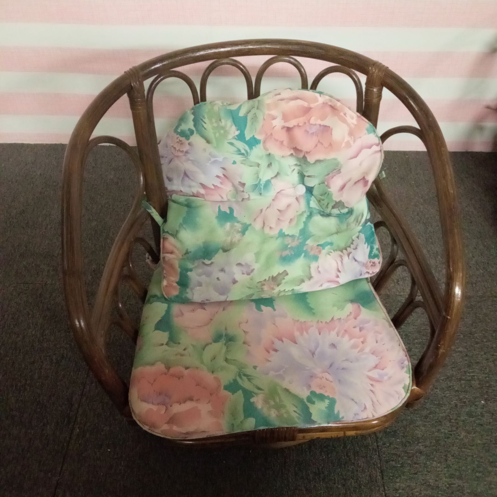 ◯ ラタン 籐 お買い得品 回転座椅子 ロータイプ 椅子 チェア 2脚セット