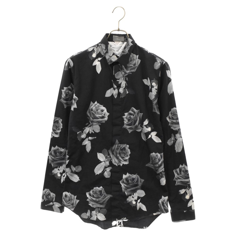 DIOR HOMME 16ss ローズシャツ 38 Dior HOMME (ディオールオム) 16AW ローズ総柄 長袖シャツ