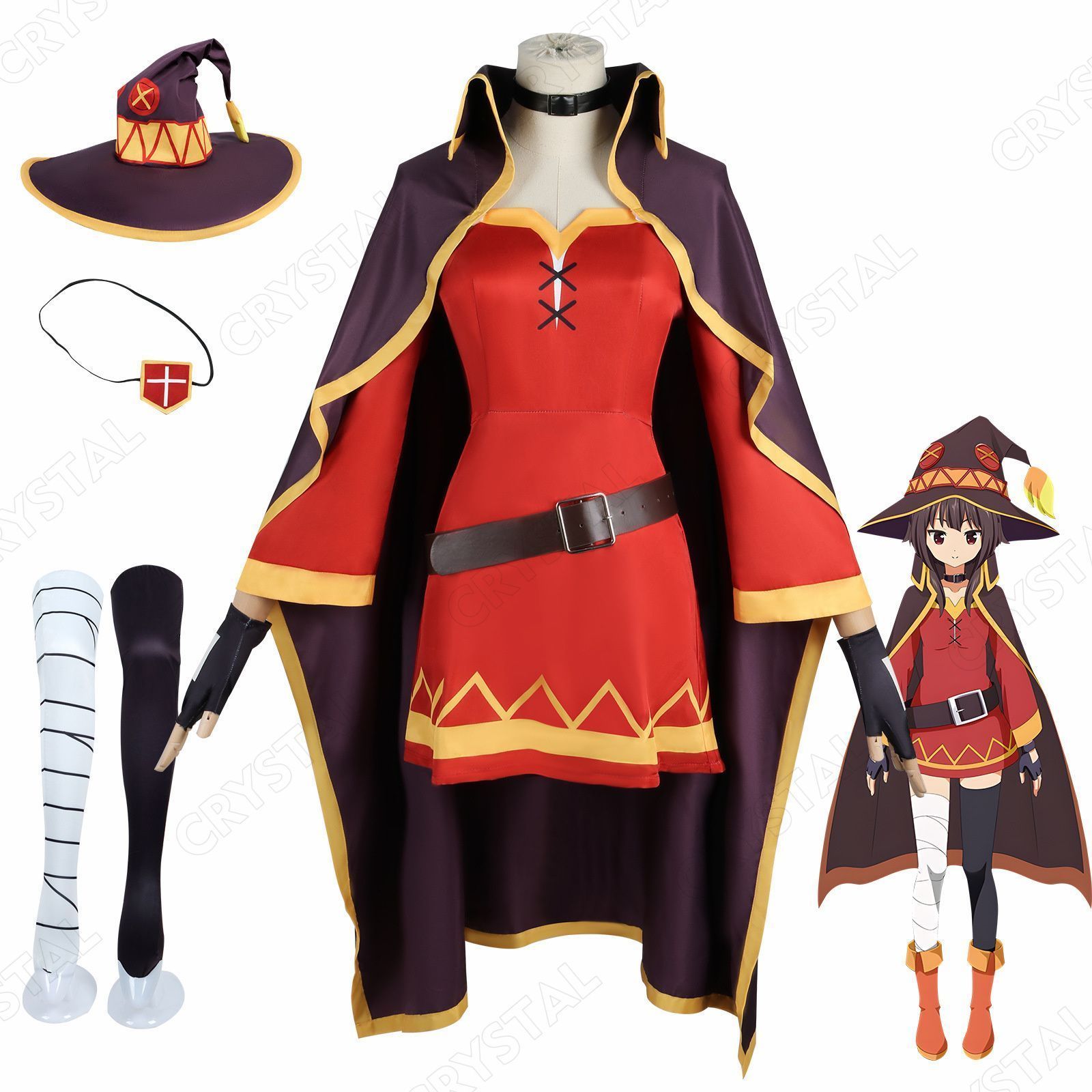 この素晴らしい世界に祝福を めぐみん コスプレ衣装 ヒロイン Megumin コスプレ衣装 コスチューム ハロウィン クリスマス 制服 大人 子供 cosplay イベント