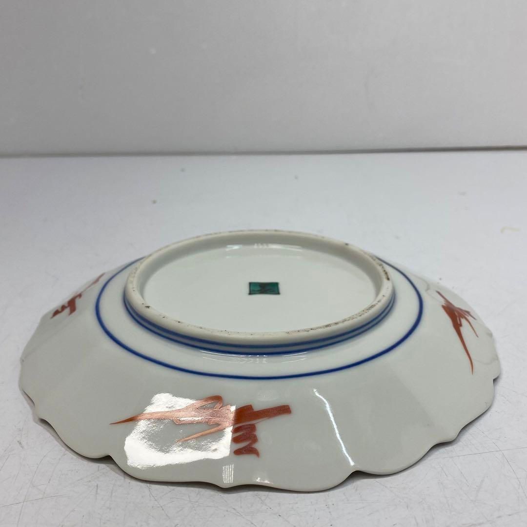 武腰一憲　九谷焼　色絵飾皿　共箱　タトチ　幅約19㎝　東な6-0528④ 武腰一憲 九谷焼 色絵飾皿 共箱 タトチ 幅約19㎝ 東な6-0528④