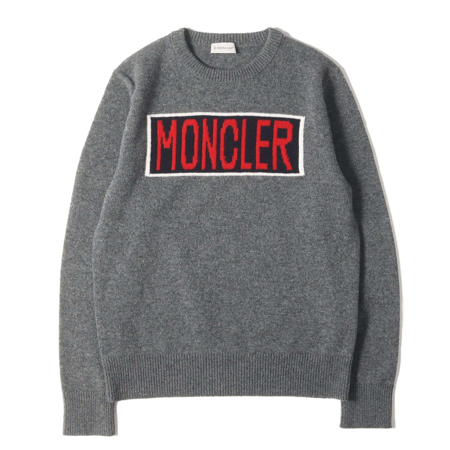 ミ*ト様 MONCLER モンクレール 春ニット グレー 美品 MONCLER - 【GRAY】モンクレール ニット レディースの通販 by
