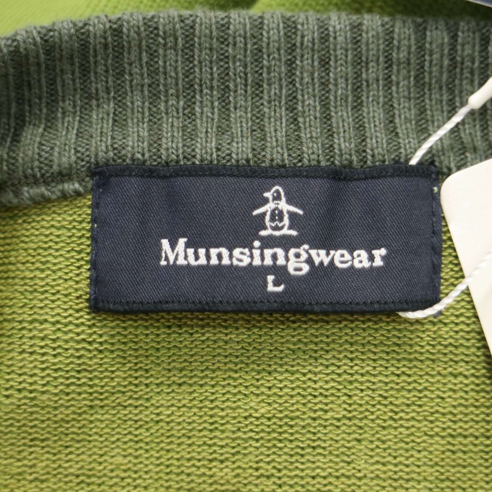 【マンシングウェアゴルフ】人気カシミヤ100％×ロゴ総柄 長袖ニットセーターLL マンシングニットセーター マンシングウェアゴルフ】人気カシミヤ100