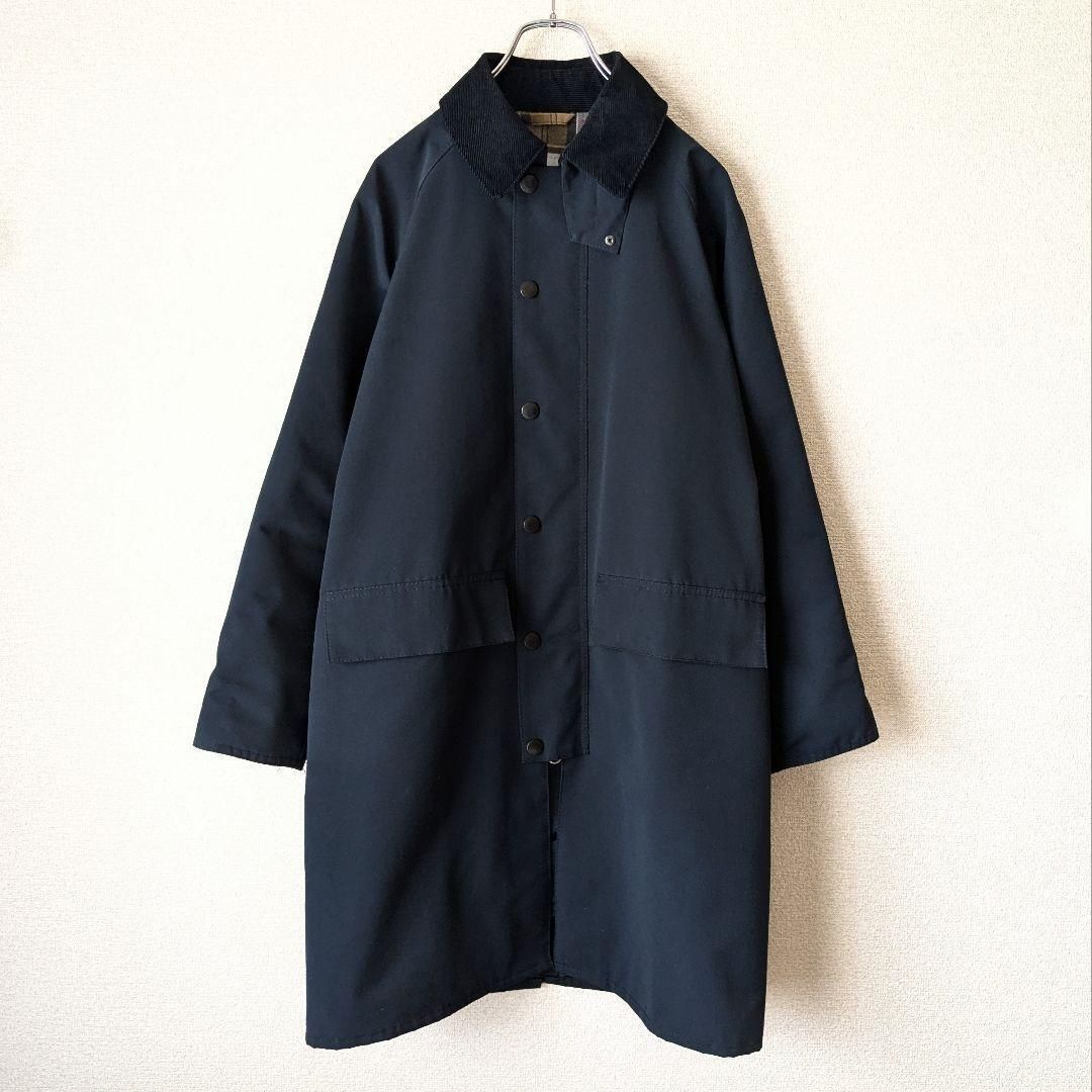 美品 Barbour バブアー ニューバーレー 2レイヤー ネイビー 34 美品 Barbour バブアー ニューバーレー 2レイヤー ネイビー 34