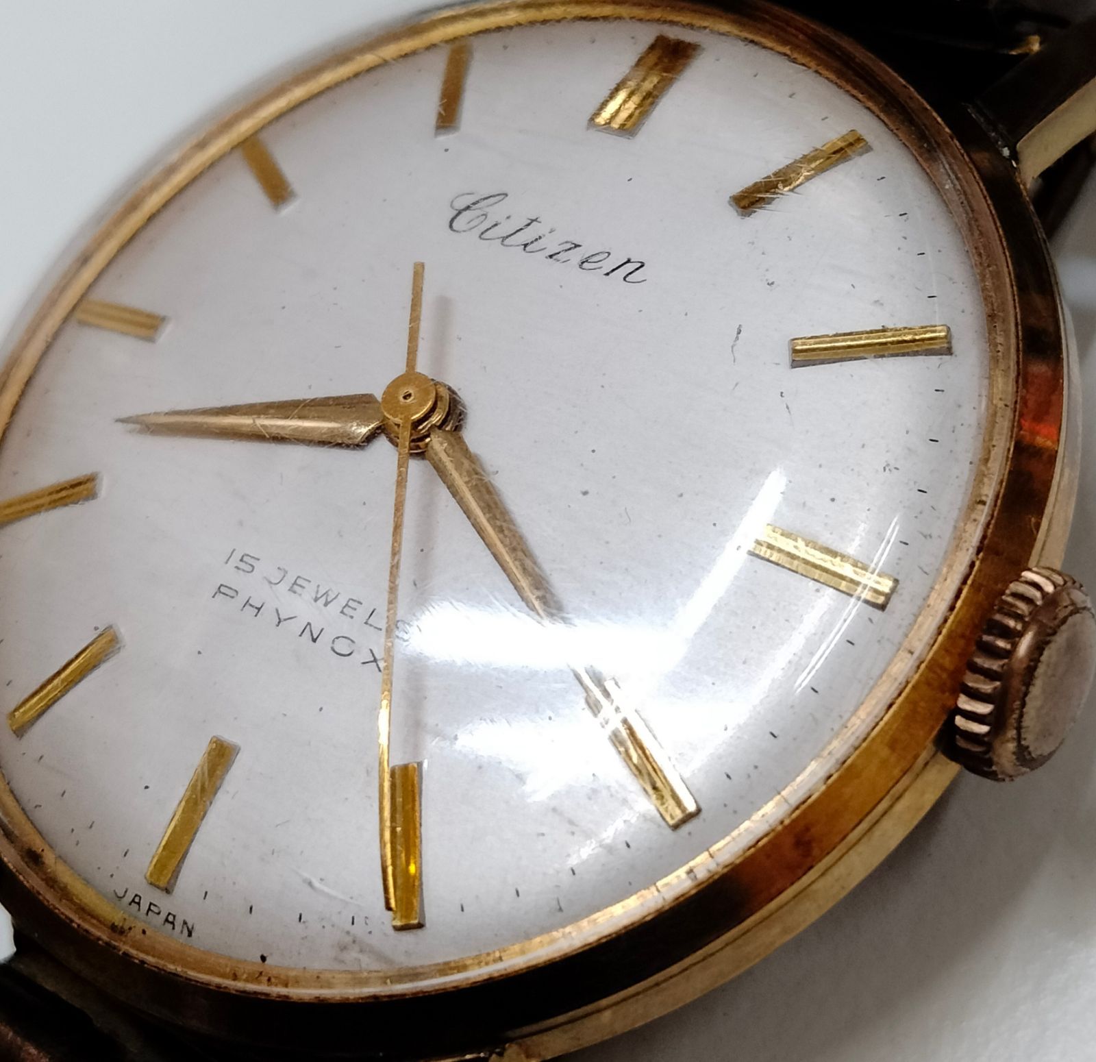 訳あり 希少ヴィンテージ 稼働中】シチズン Citizen 15JEWELS PHYNOX