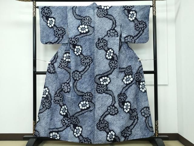 平和屋着物 上 夏物 浴衣 有松鳴海絞り 流水花文 綿 CZAA3715s5