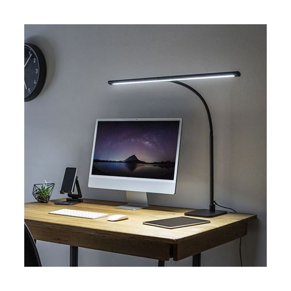 サンワサプライ LEDデスクライト フレキシブルアーム LED-DESK3BK