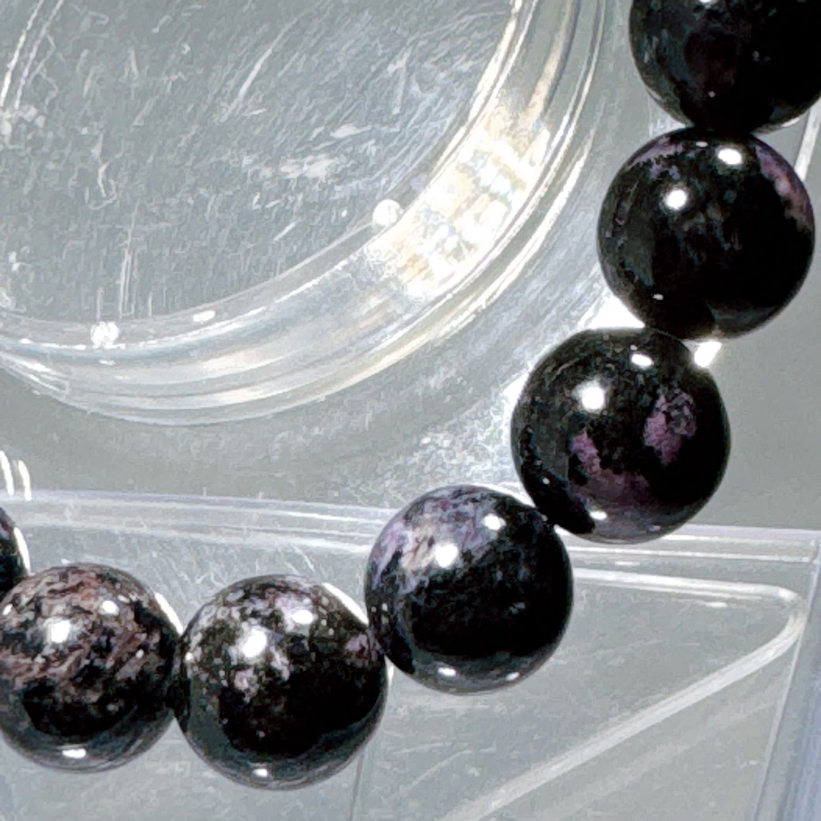 ブラックスギライトブレスレットNO25-2383