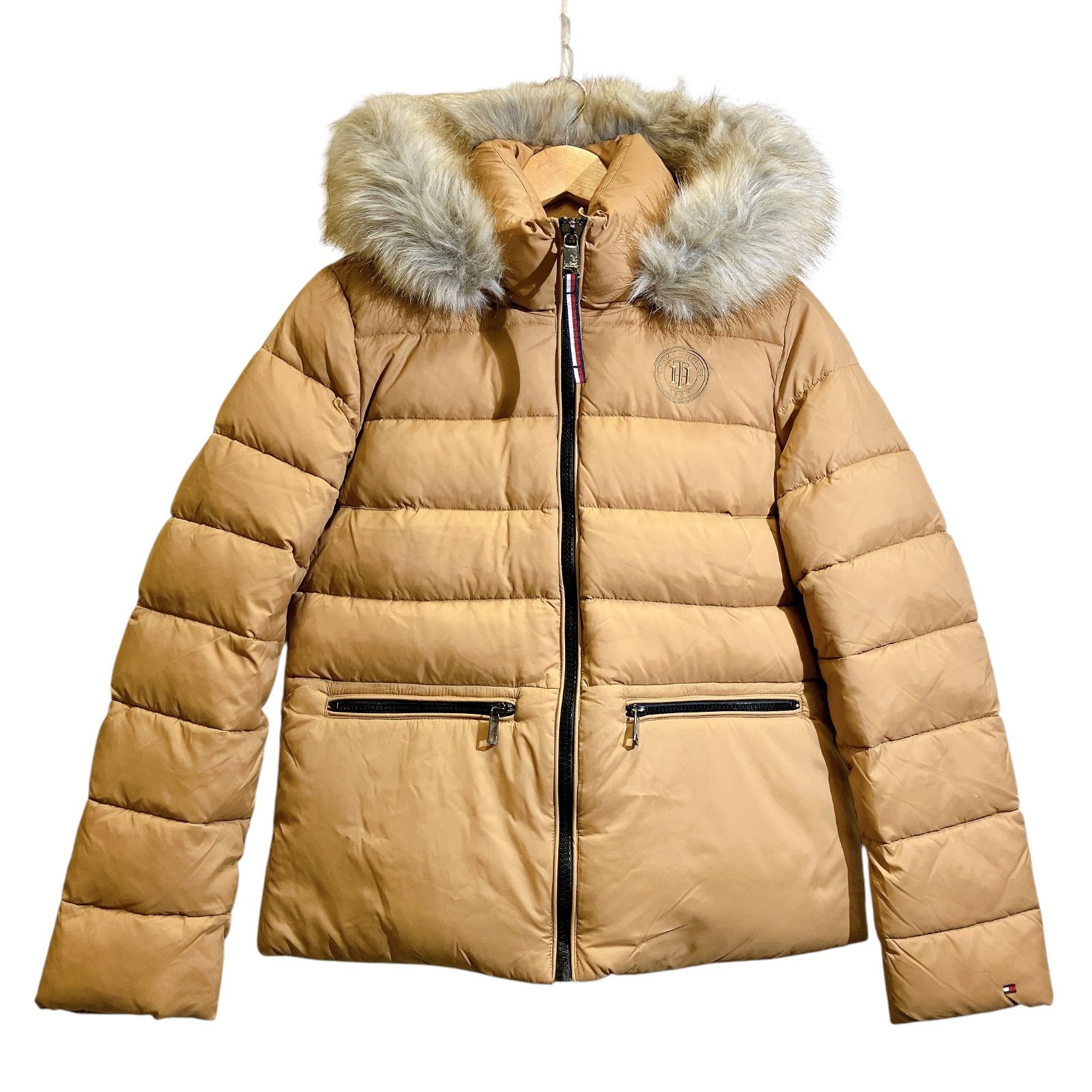 美品】TOMMY HILFIGER トミーヒルフィガー フード付き ダウン 