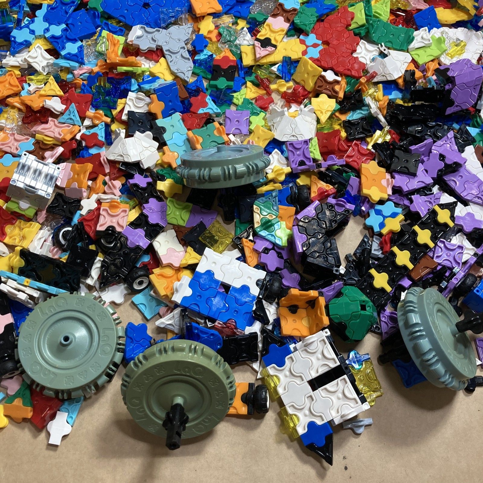 バラ売り可 1/24 クリアパーツ 各種 まとめ売り 正規品，安い LaQ ラキュー バラパーツ 大量 約1，300g まとめ商品