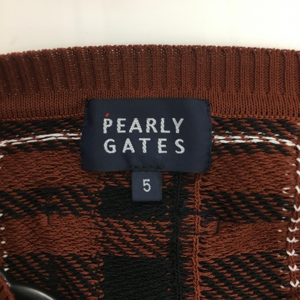 美品 パーリゲイツ チェック ニット 美品 23AW】PEARLY GATES パーリー