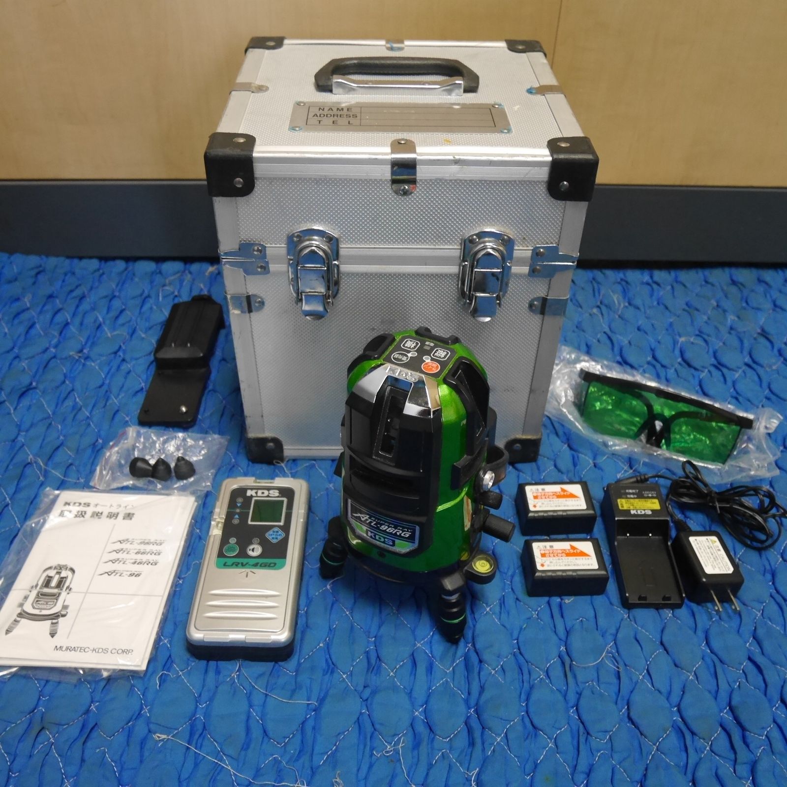 送料無料 付属品付き ムラテック KDS 360° 高輝度 グリーン レーザー 墨出し器 ATL-96RG レーザー レシーバー LRV-4GD