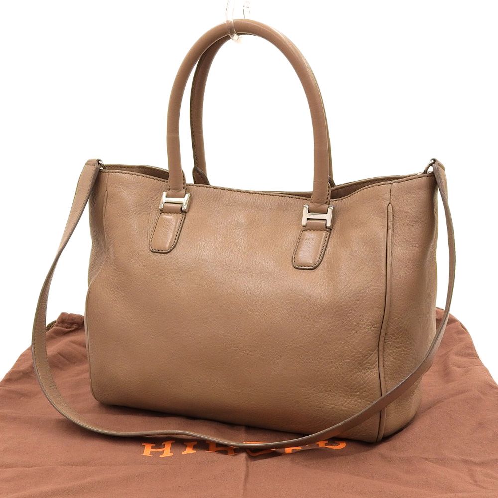 美品 ヒロフ HIROFU 現行販売商品 デュオ 2way レザー トートバッグ 