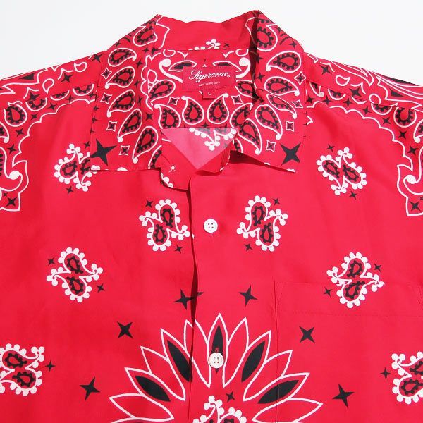 SUPREME シュプリーム 21SS BANDANA SILK S/S SHIRT バンダナ シルク ...