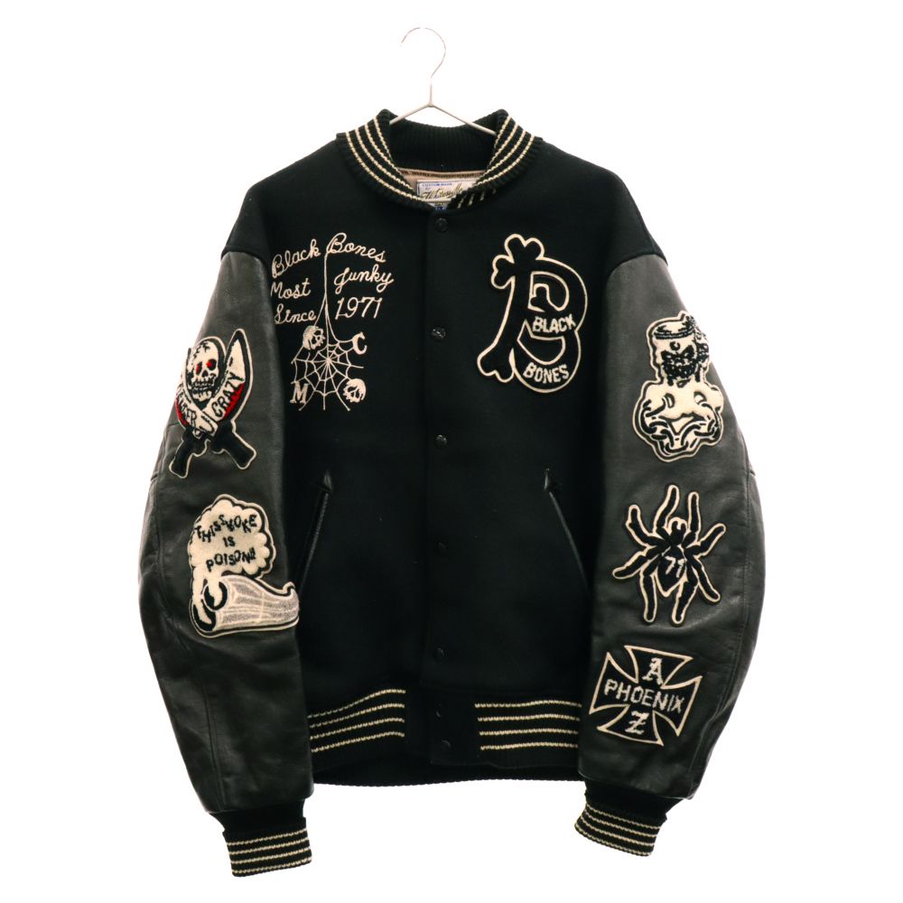 バックボーン　backbone レザースタジャン　ウインドストッパー BACKBORN バックボーン 袖革スタジャン レザーを巡る旅：「BACK BONE