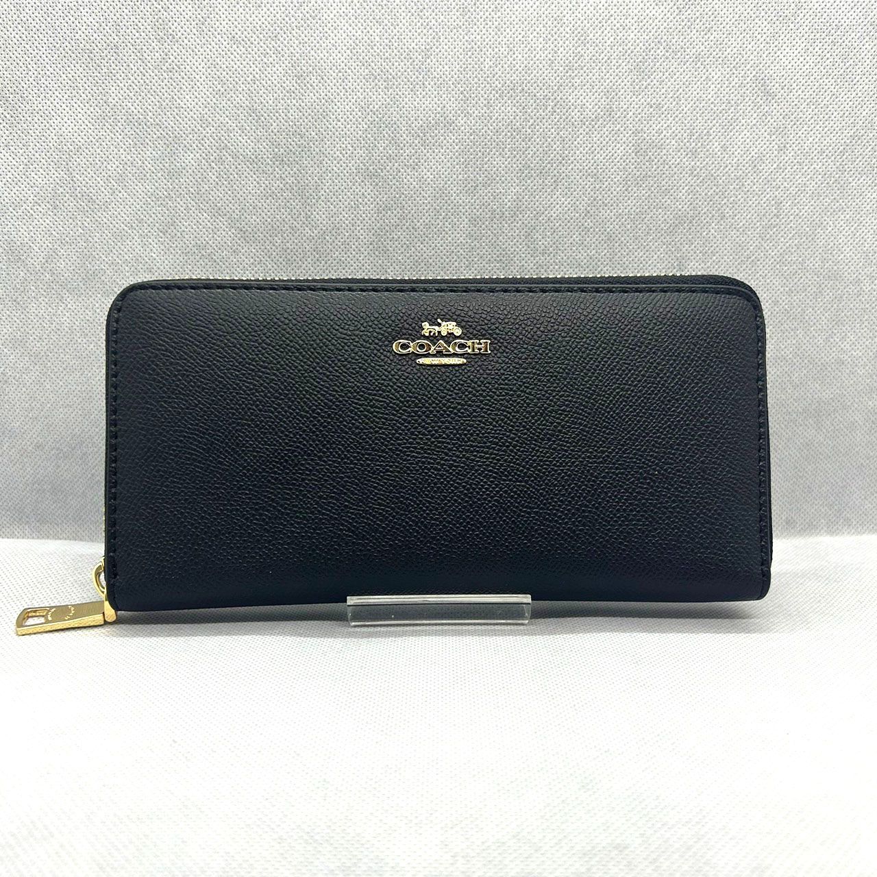 新品・国内在庫】COACH コーチ ラウンドジップ クロスグレーンレザー