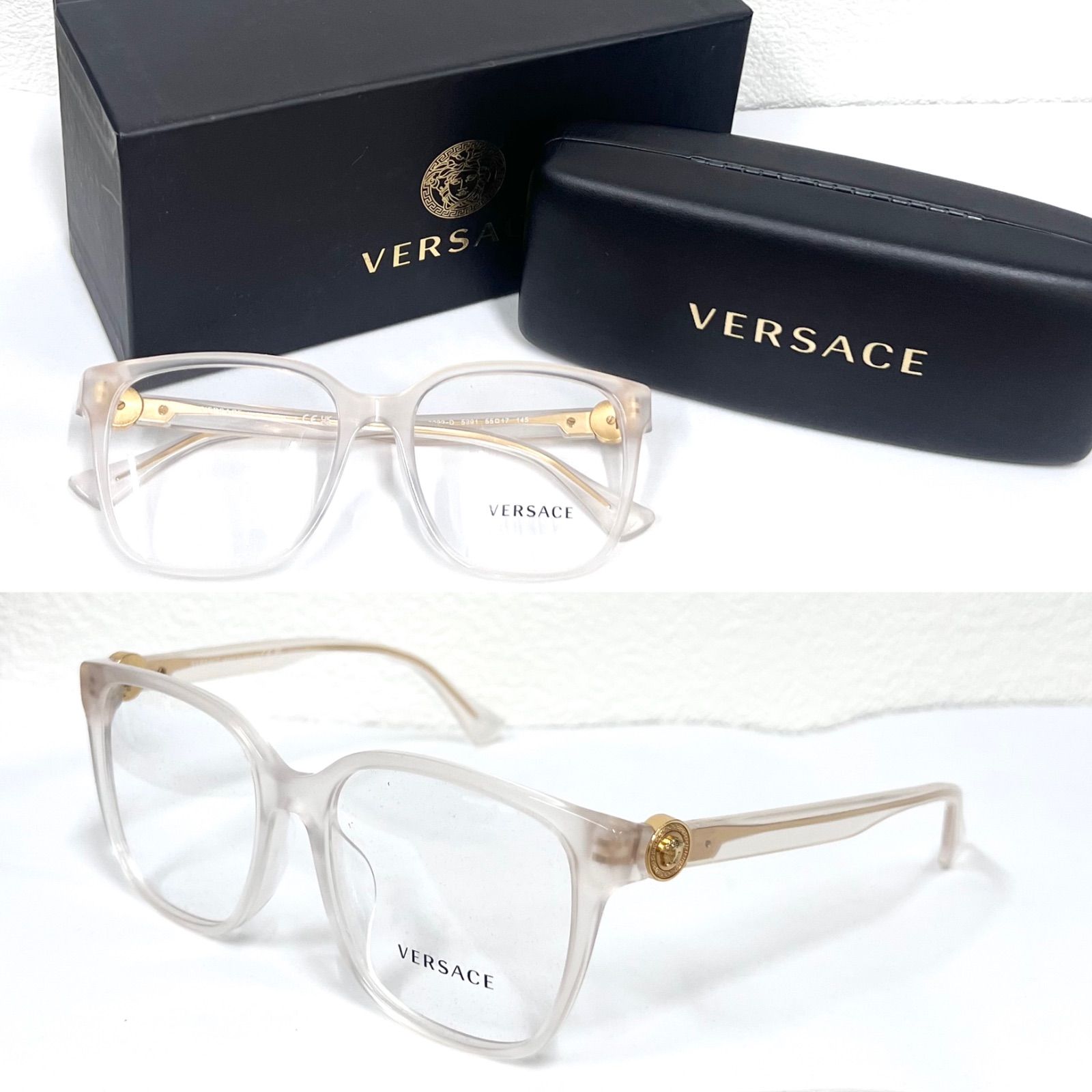 美品】VERSACE ヴェルサーチ メガネ メデューサ 伊達メガネ メガネ 