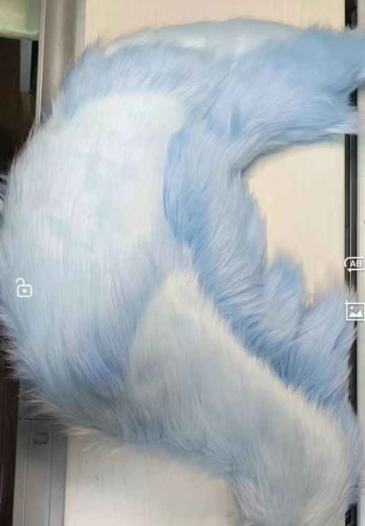 着ぐるみヘッド 犬 猫 青 ブルー 全頭ヘッド ケモノ ファー