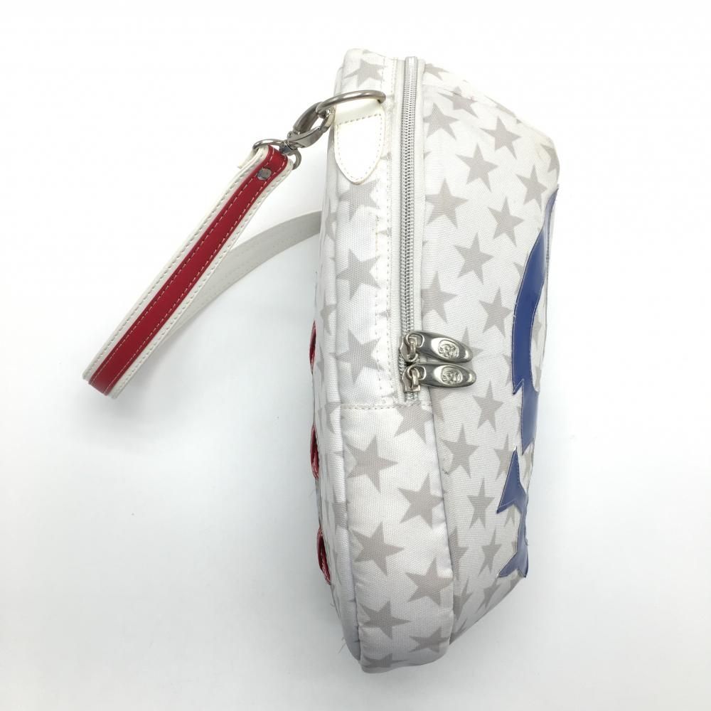 ラッセルノ シューズケース 白×グレー 星柄 ルチャマスク ゴルフ RUSSELUNO