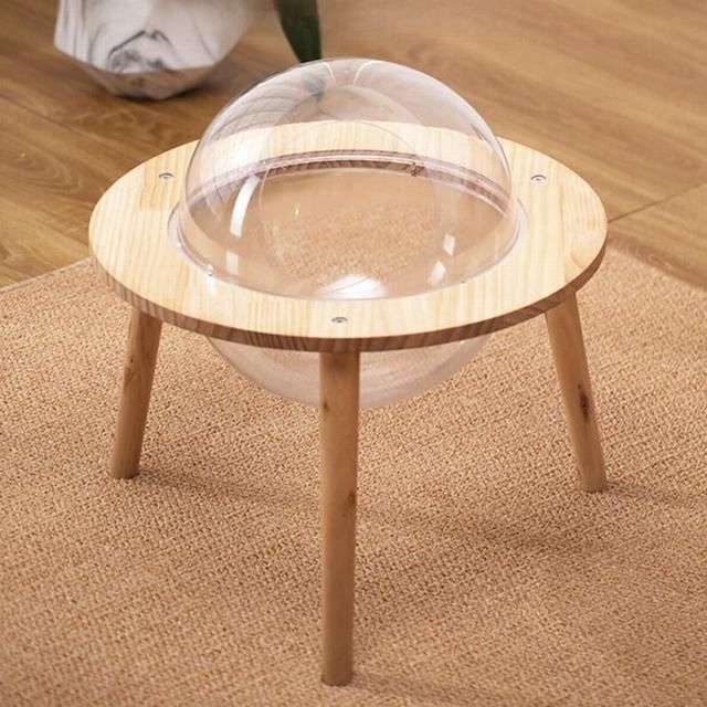 ペット用ベッド 透明宇宙船 高質素材 オシャレ感 四季通用 猫ベッド 猫ドーム 宇宙船カプセル 猫ハウス