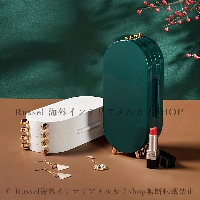 姿見 ミラー アクセサリーケース付き ホワイト 姿見 鏡 アクセサリー