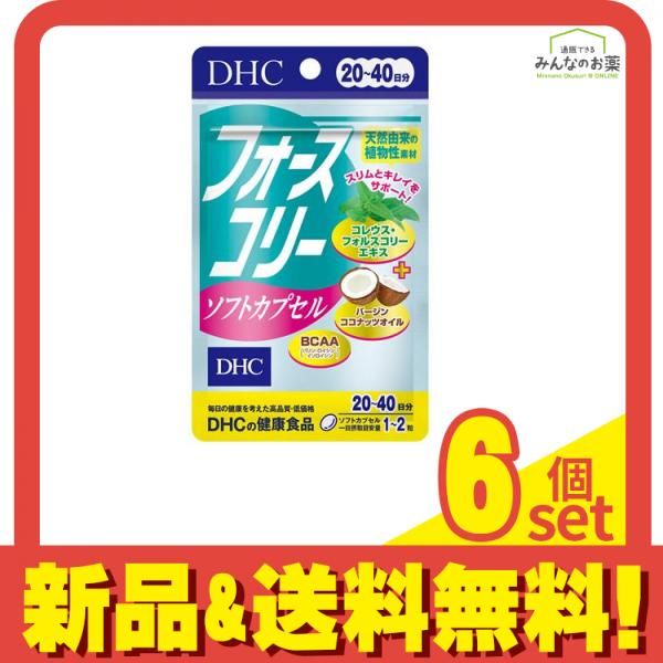 DHCの健康食品 フォースコリーソフトカプセル 20～40日分 40粒 6個 