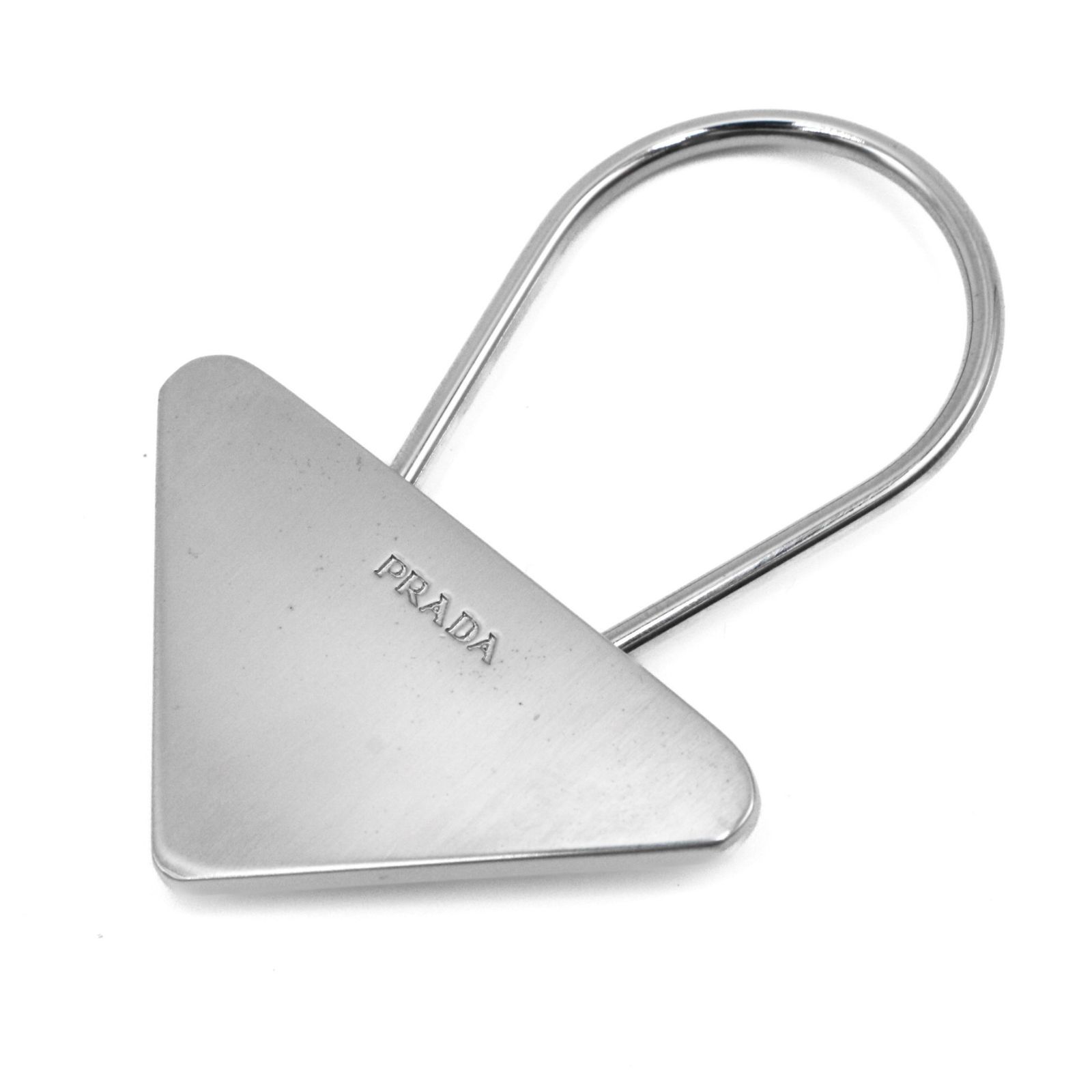 プラダ キーチャーム バッグチャーム キーホルダー 三角プレート  