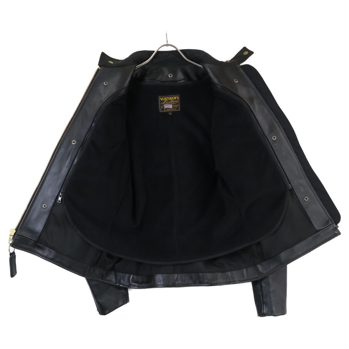 極美品！VANSON バンソン　シングルライダース　SIZE 38　美品 バンソン B シングルライダース 38（M～細身のL相当 - 革屋Marvy