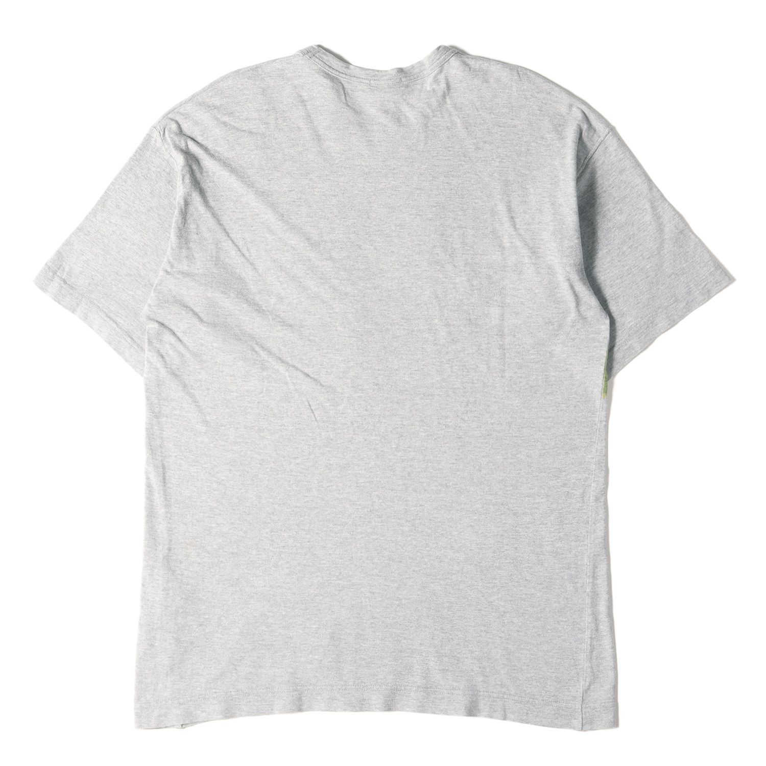 COMME des GARCONS コムデギャルソン Tシャツ ロゴ ドット プリント クルーネック 半袖 Tシャツ 99AW HT-040400  HOMME AD1999 田中オム アーカイブ グレー 日本製 ブランド トップス カットソー