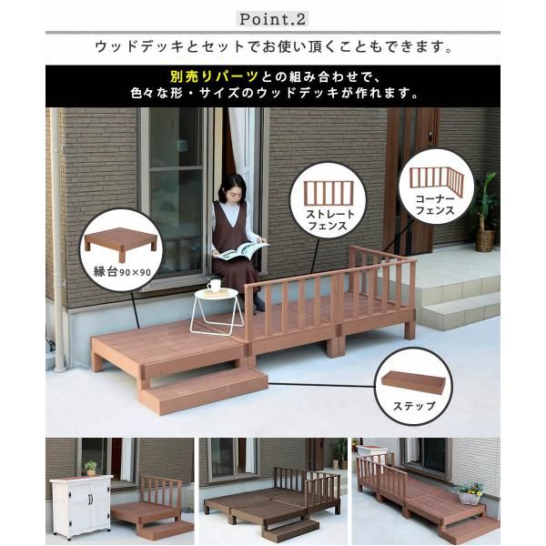 ステップ台 ステップ 人工木 diy おしゃれ リアル デッキ 縁台 腐ら