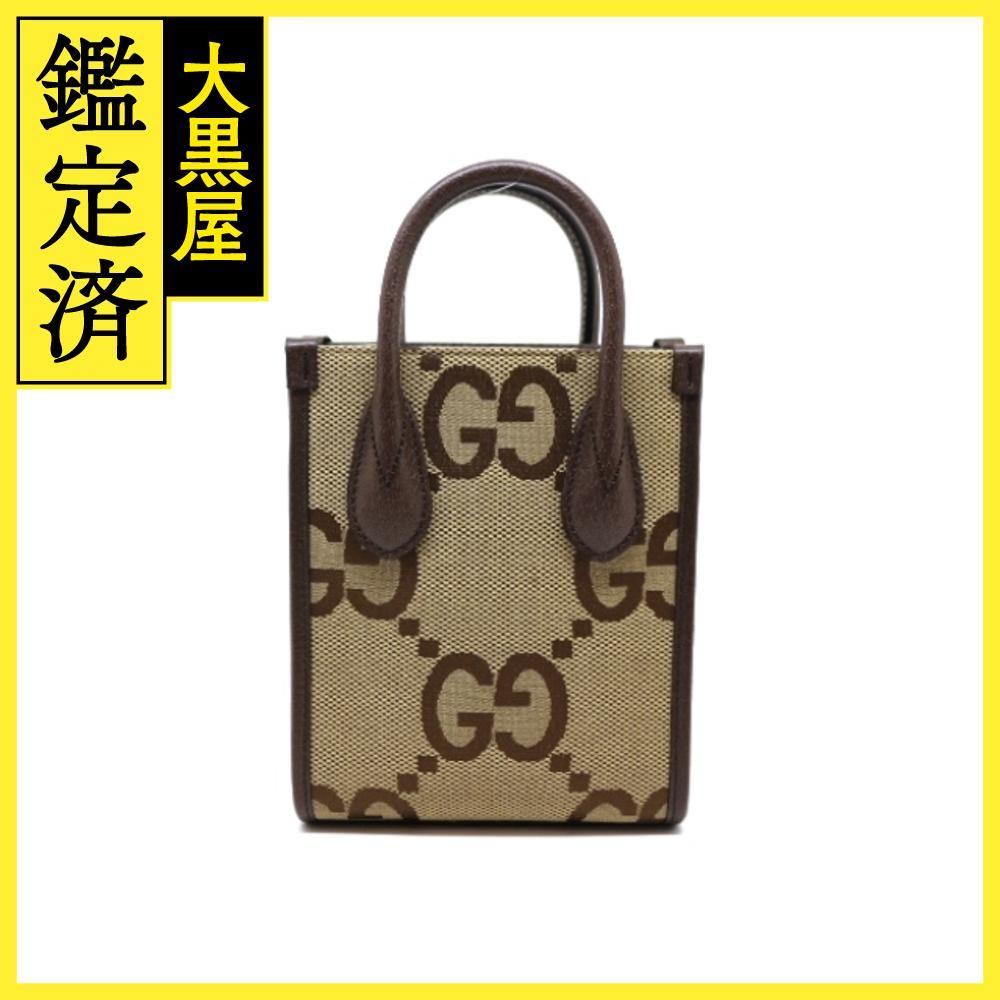 グッチ GUCCI ジャンボＧＧ ミニ トートバッグ 2WAYショルダーバッグ ...