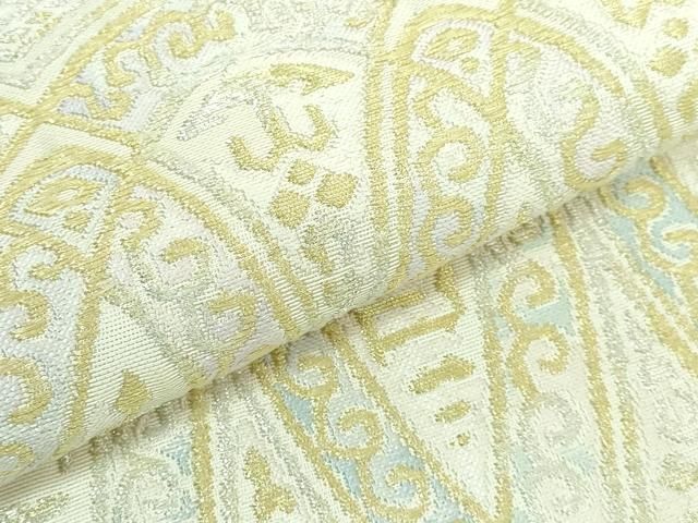 平和屋本店□極上 三代目 龍村光峯 太鼓柄 本袋帯 高貴文 金銀糸 逸品  