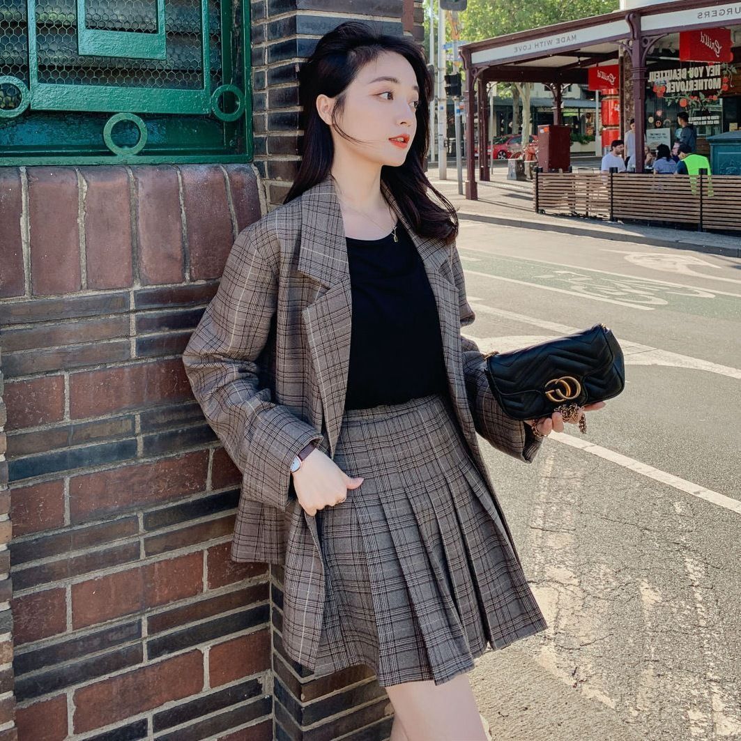 卒業式 スーツ 女の子 入学式 スーツ 高校生 チエック柄 2点セット ジャケット プリーツスカート 成人式 小学校 お受験 制服 女子 小学生 中学生S M L XL xinuo01